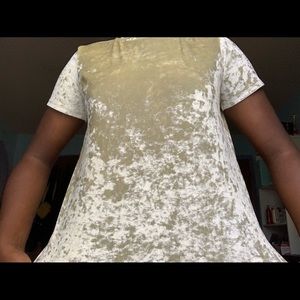 Yellow velvet shirt